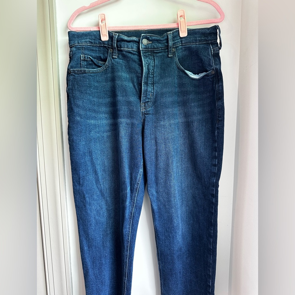 High rise curvy straight leg jeans